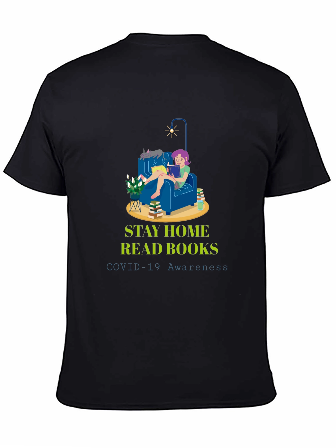Stay Home & Read T-Shirt - COVID-19 Awareness