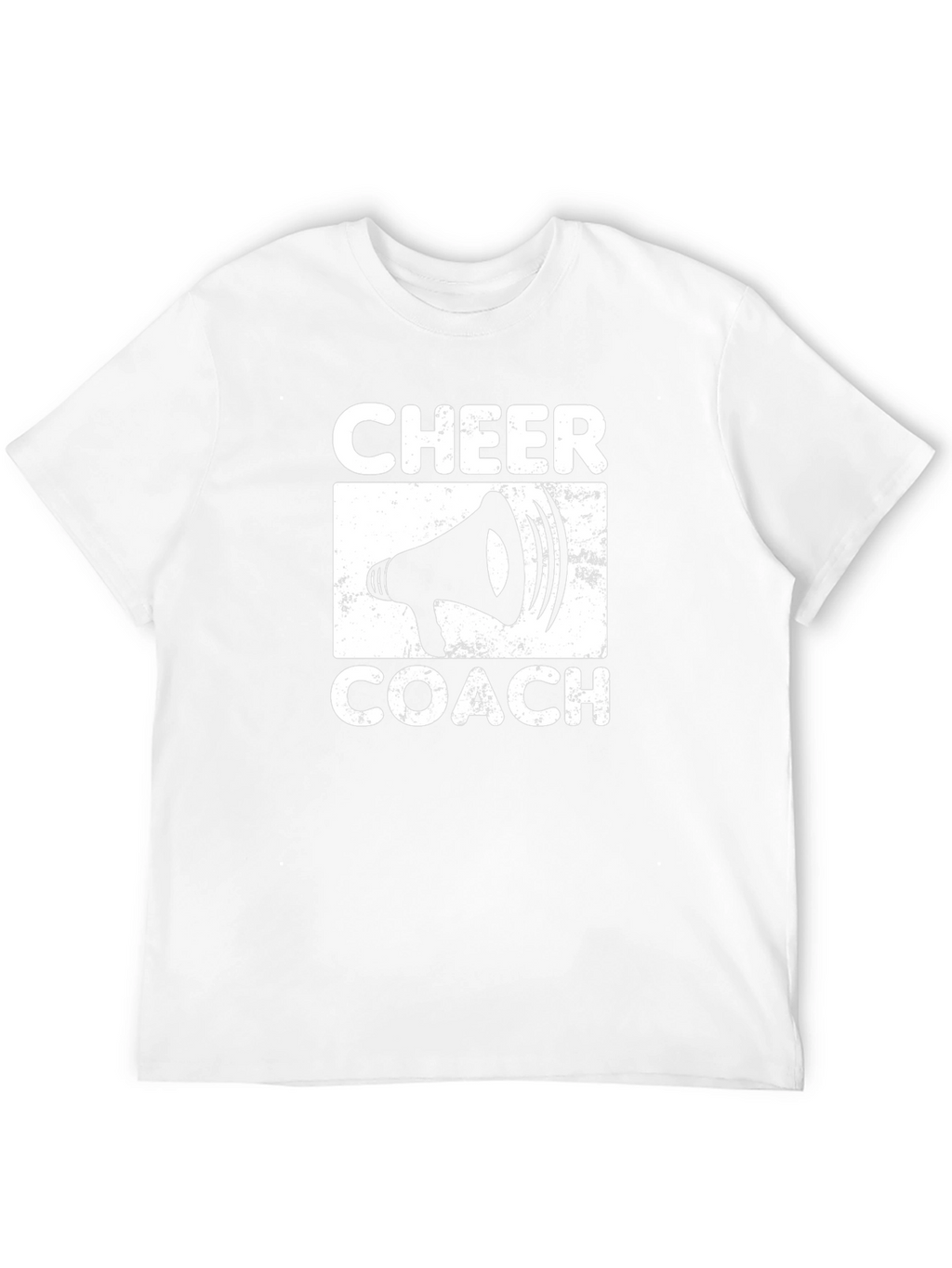 Cheer Coach T-Shirt: Megaphone Graphic Black Tee