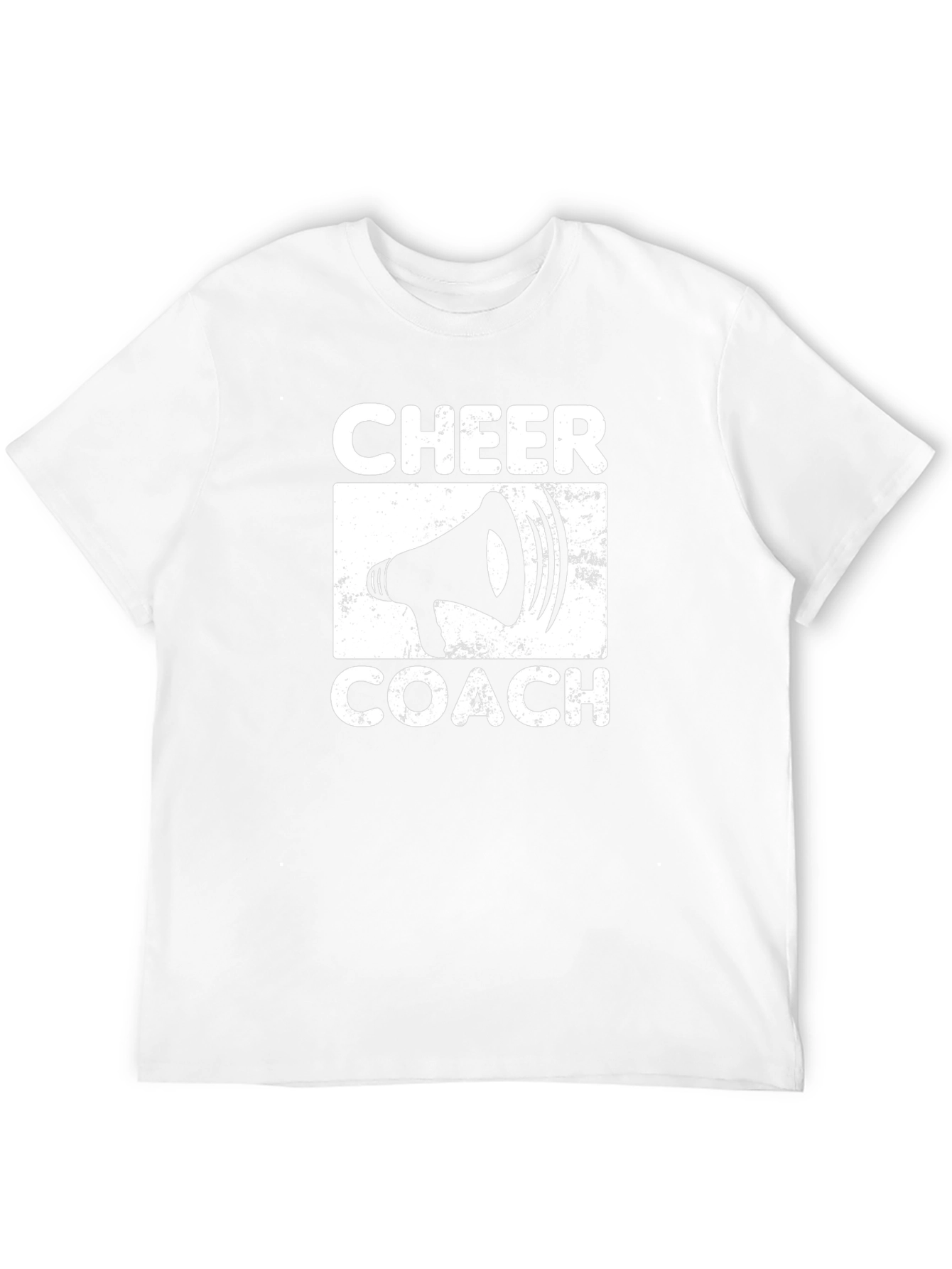 Cheer Coach T-Shirt: Megaphone Graphic Black Tee