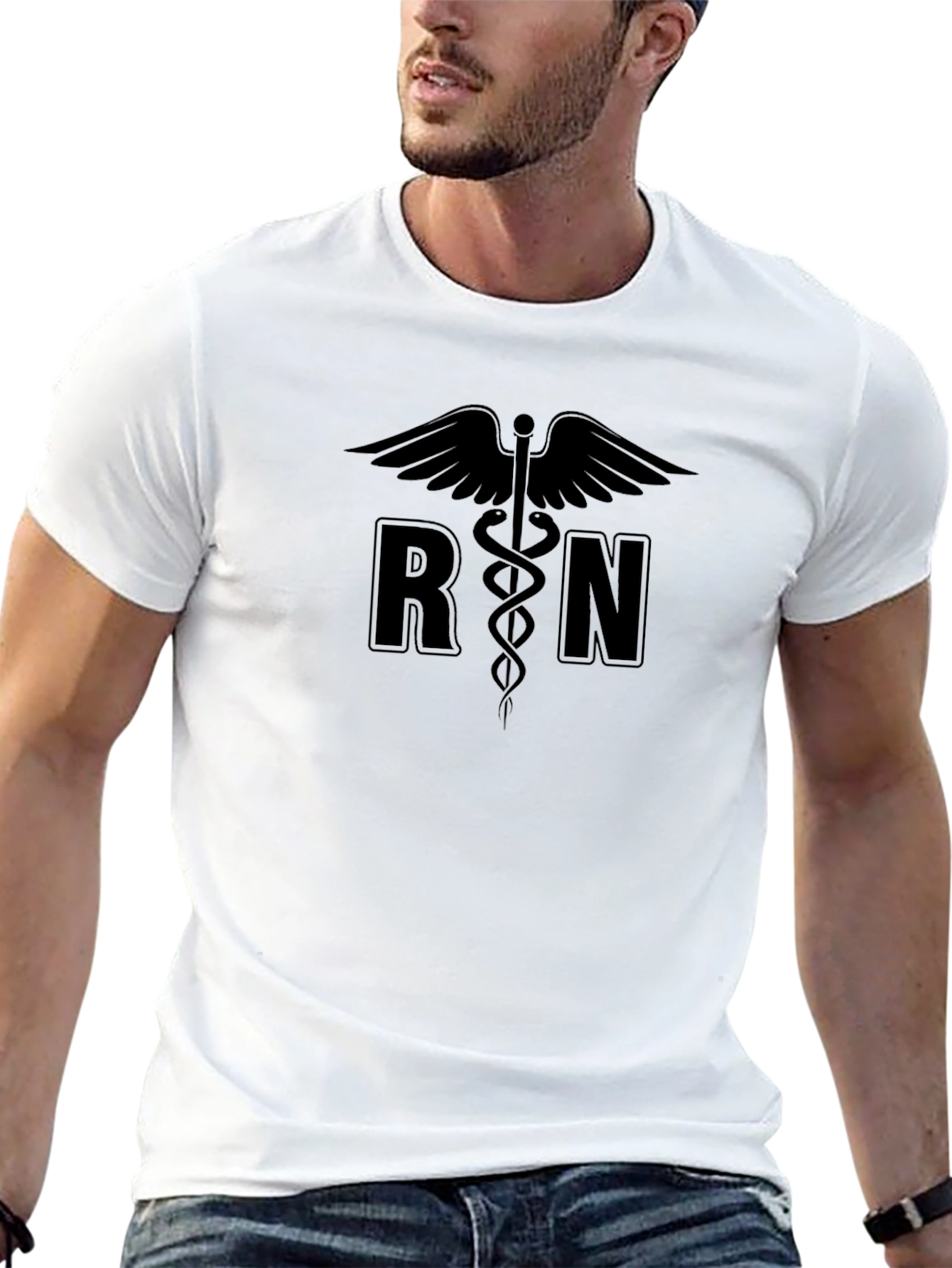 RN Caduceus Symbol Black T-Shirt