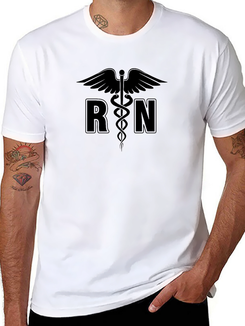 RN Caduceus Symbol Black T-Shirt
