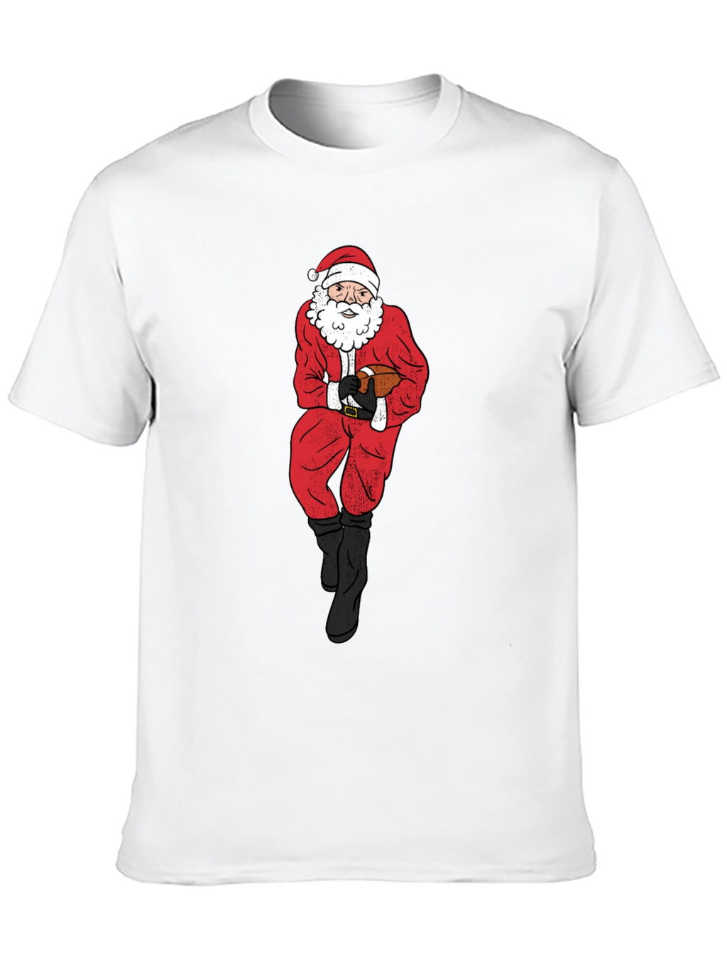 Santa Football Graphic Tee - Holiday Cheer