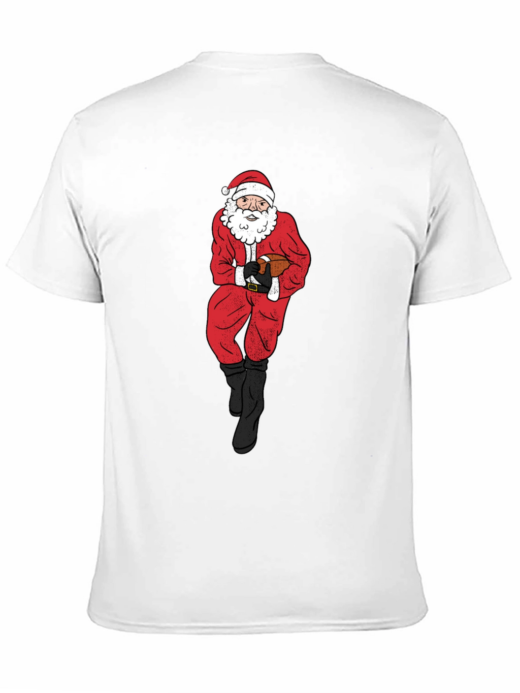 Santa Football Graphic Tee - Holiday Cheer