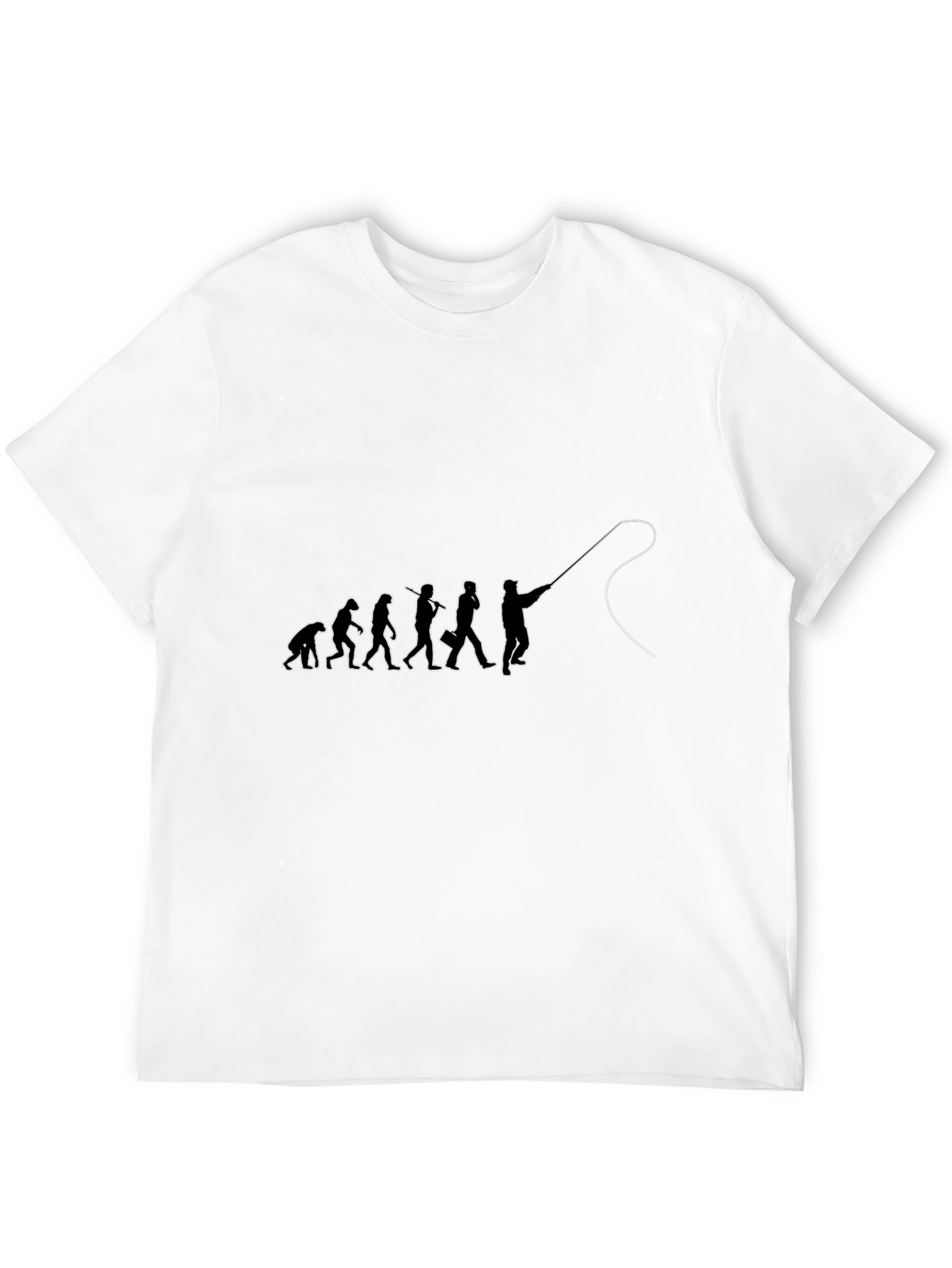Evolution of Fishing Black T-Shirt