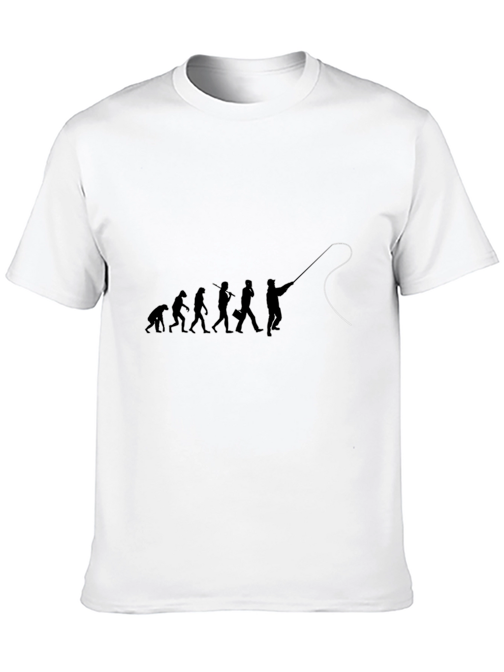 Evolution of Fishing Black T-Shirt