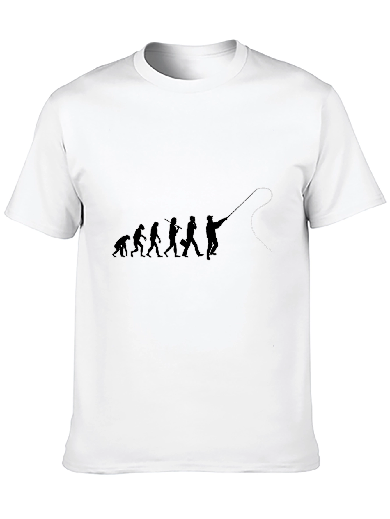 Evolution of Fishing Black T-Shirt