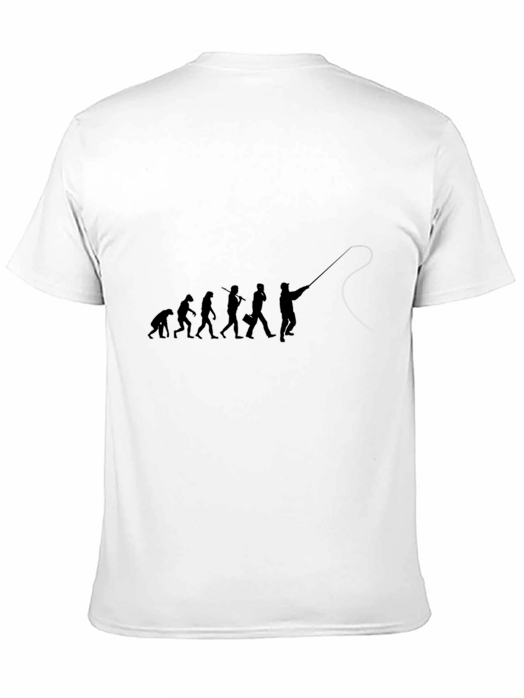 Evolution of Fishing Black T-Shirt