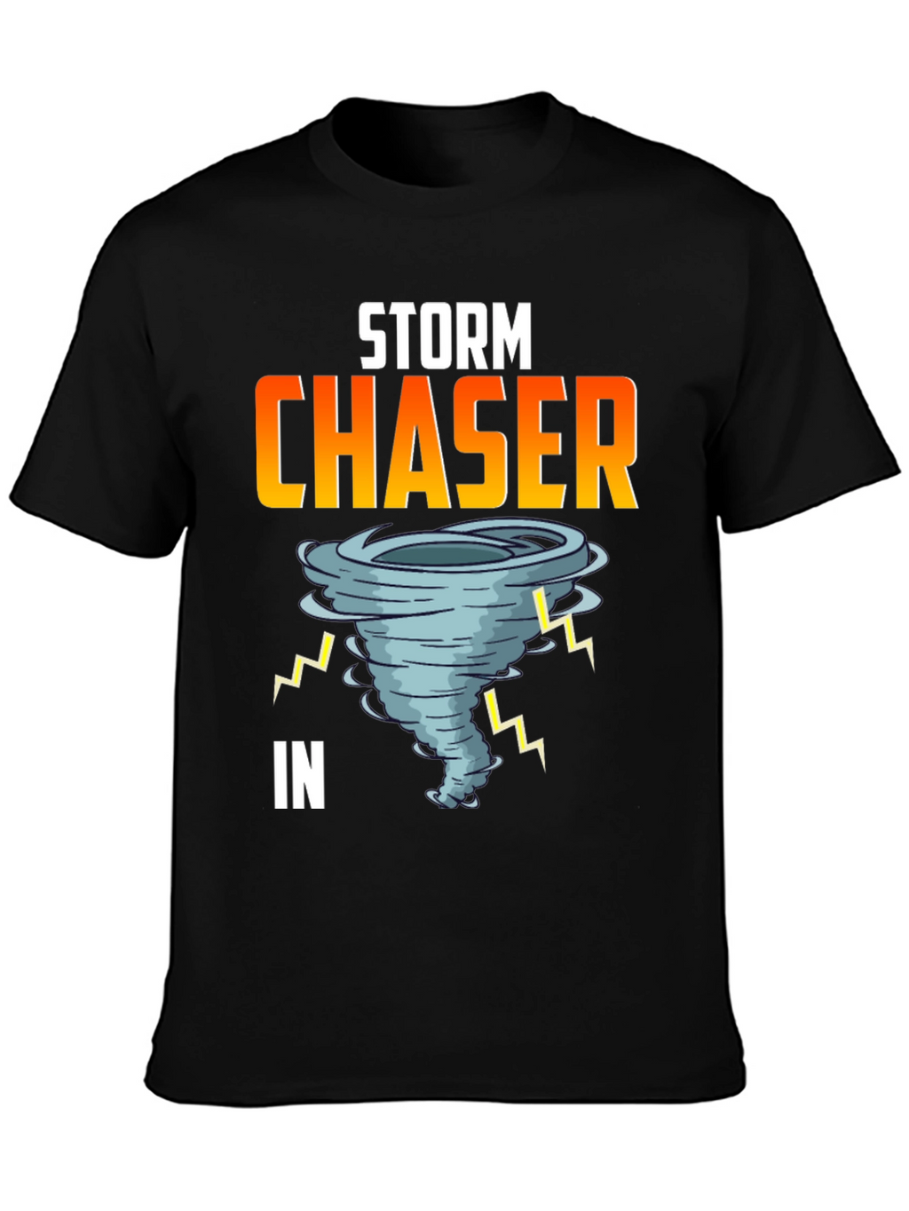 Storm Chaser Graphic Tee - Black Cotton T-Shirt