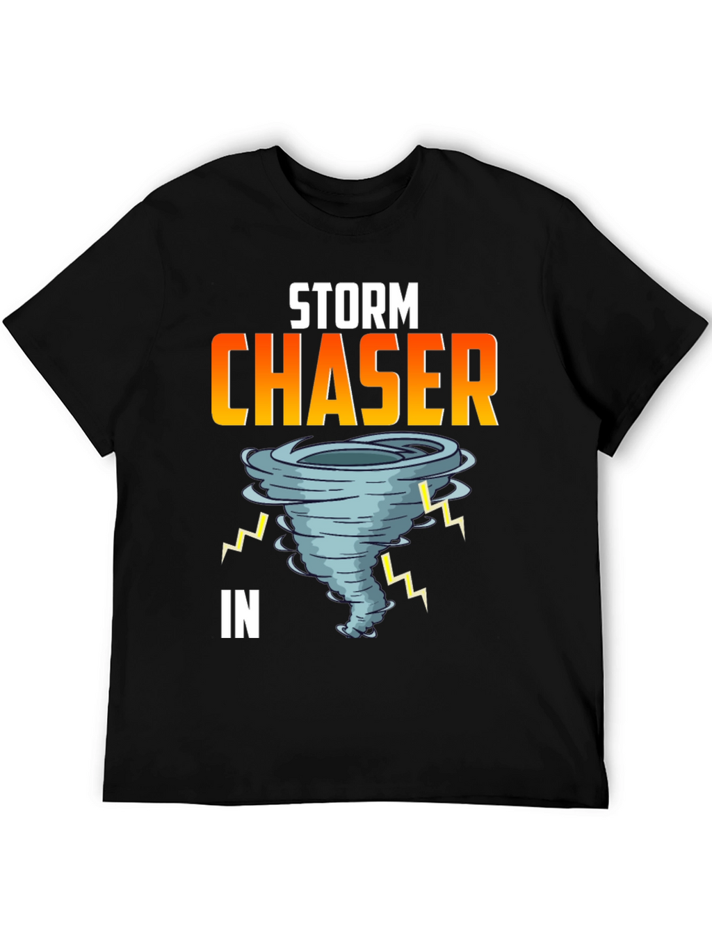 Storm Chaser Graphic Tee - Black Cotton T-Shirt
