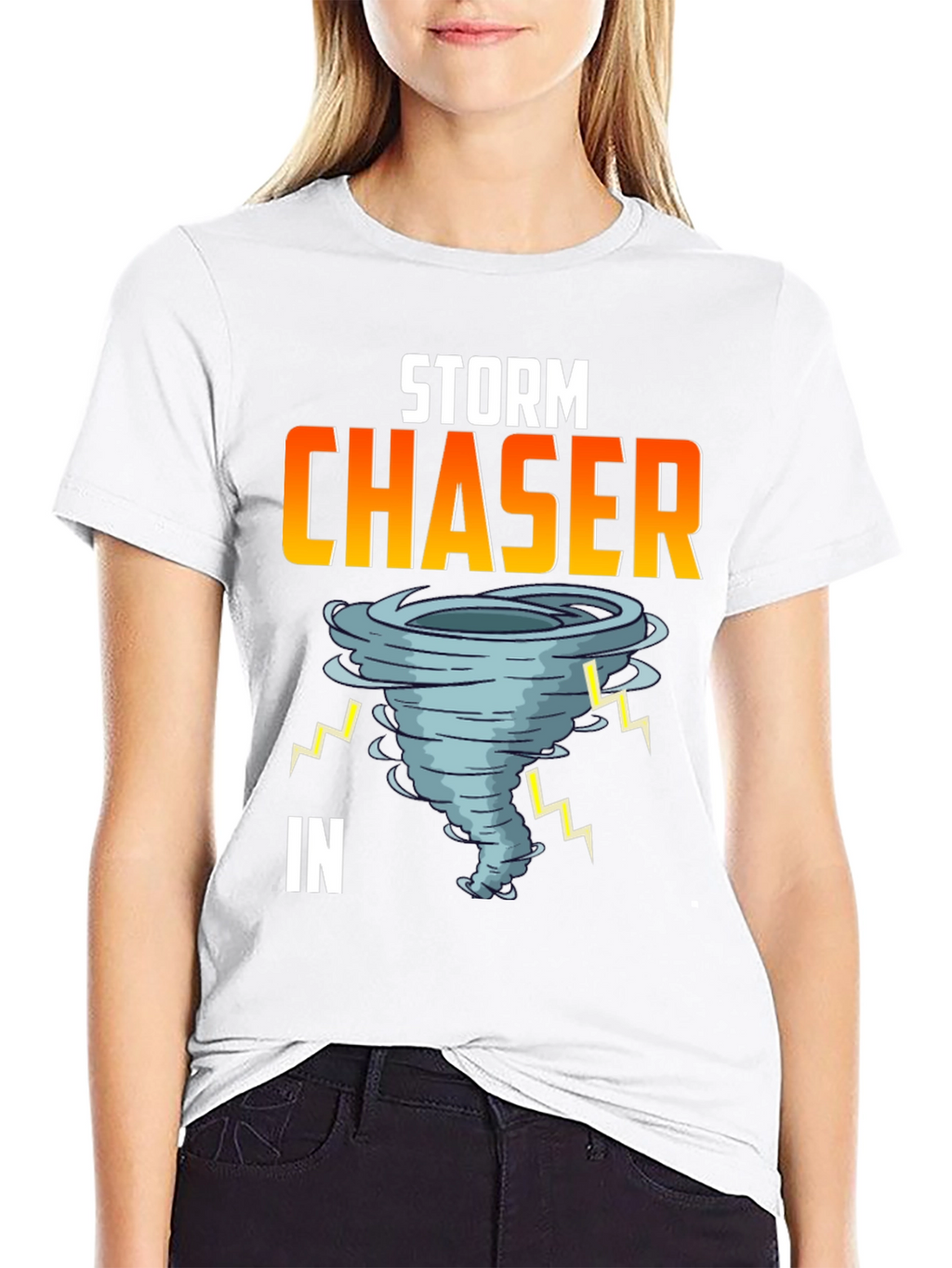 Storm Chaser Graphic Tee - Black Cotton T-Shirt