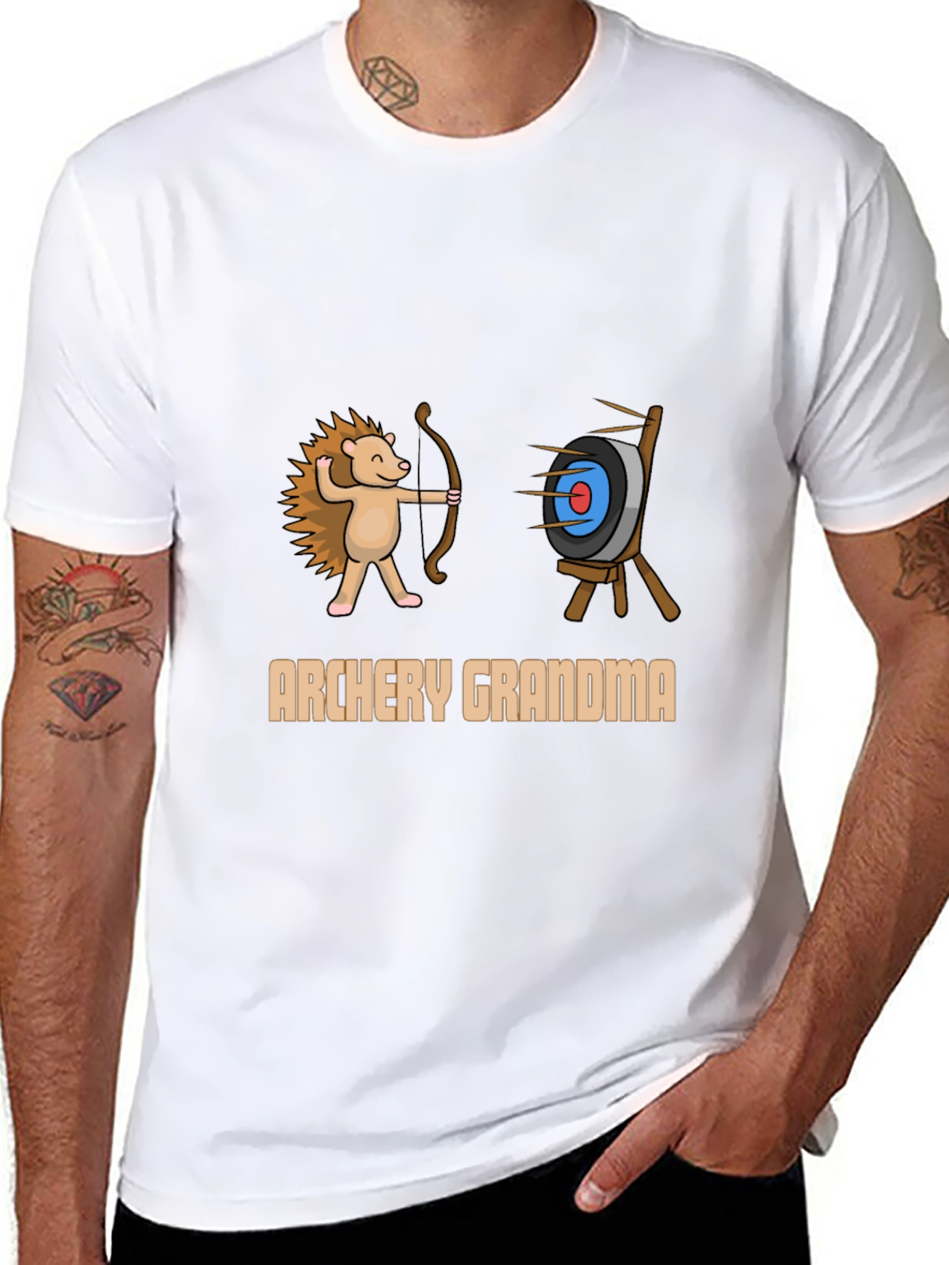 Archery Grandma T-Shirt: Hedgehog Archer Tee