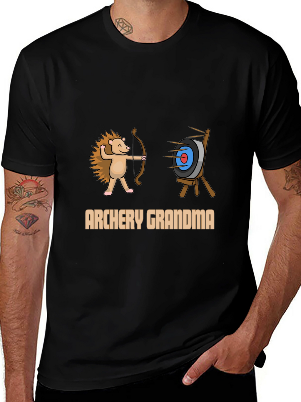 Archery Grandma T-Shirt: Hedgehog Archer Tee
