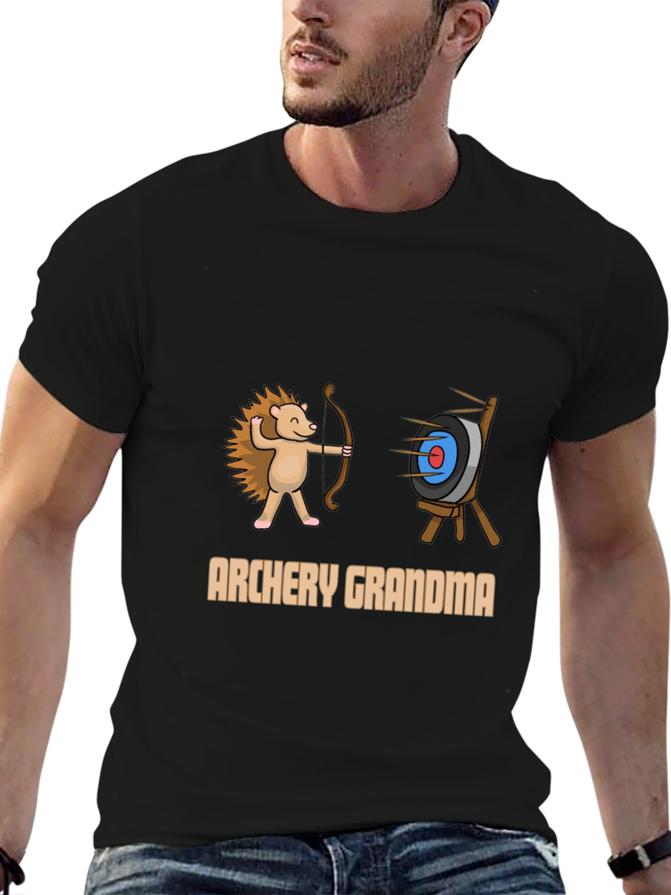 Archery Grandma T-Shirt: Hedgehog Archer Tee