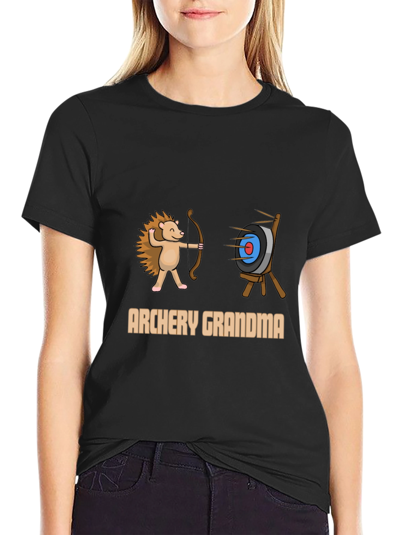 Archery Grandma T-Shirt: Hedgehog Archer Tee