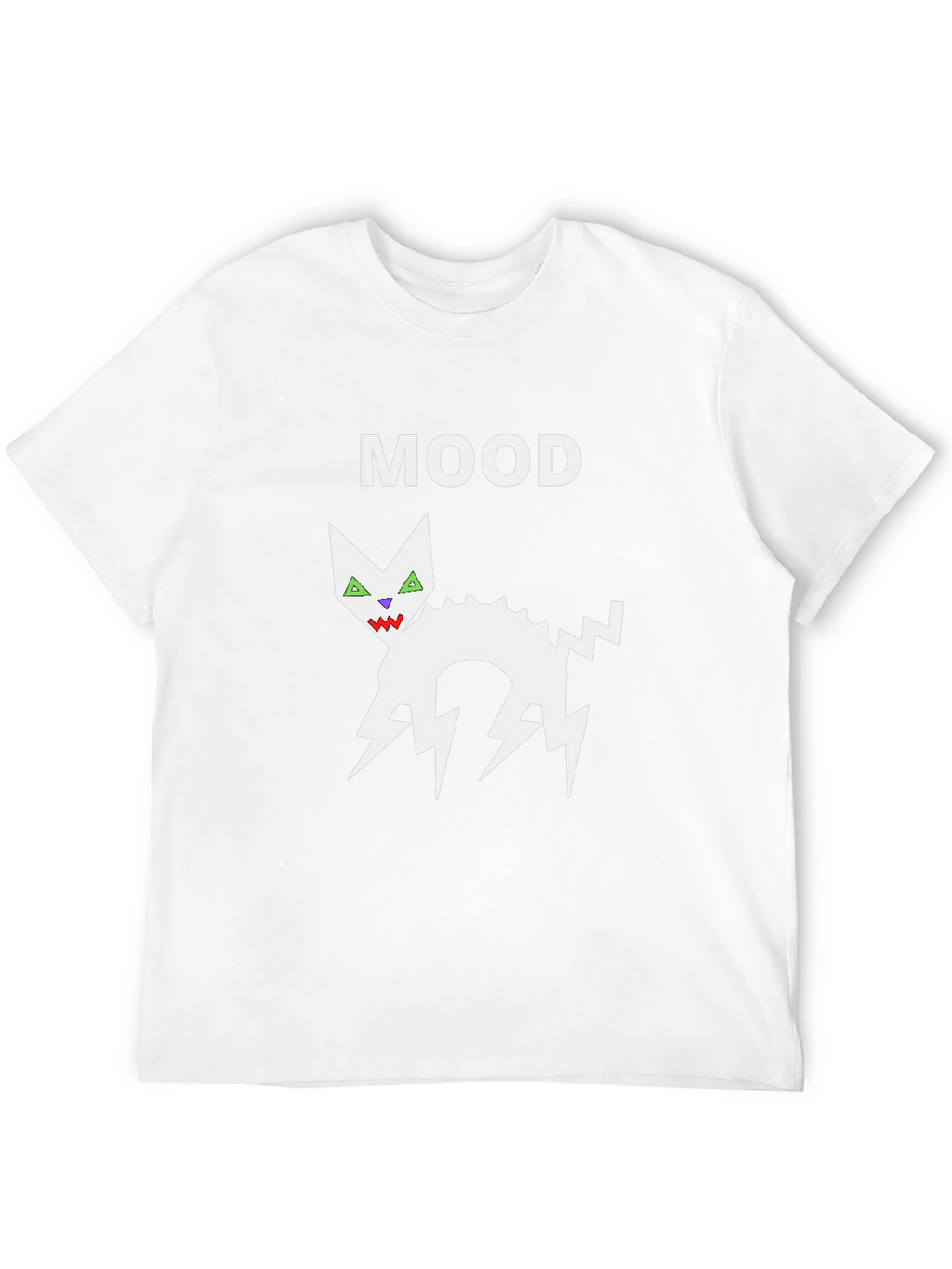 Mood Cat Graphic Black T-Shirt