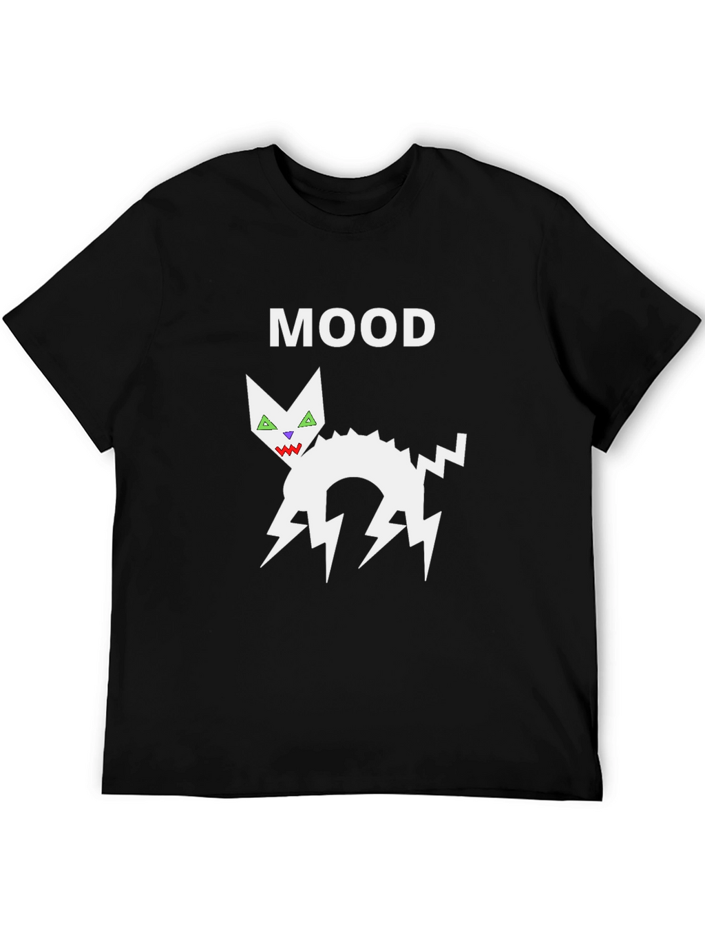 Mood Cat Graphic Black T-Shirt