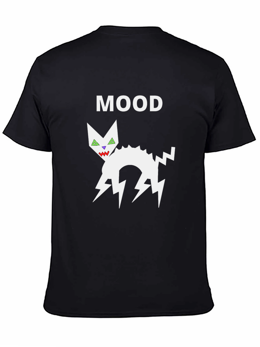 Mood Cat Graphic Black T-Shirt