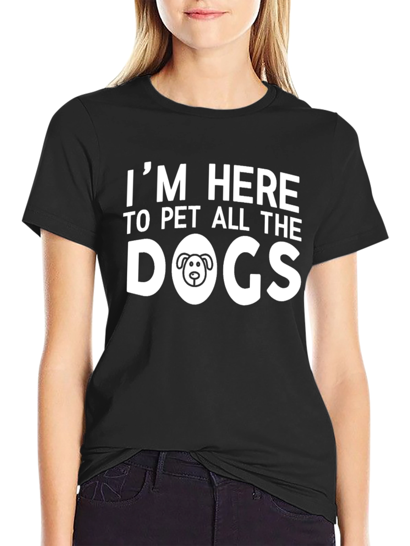 Dog Lover T-Shirt - Im Here to Pet All the Dogs