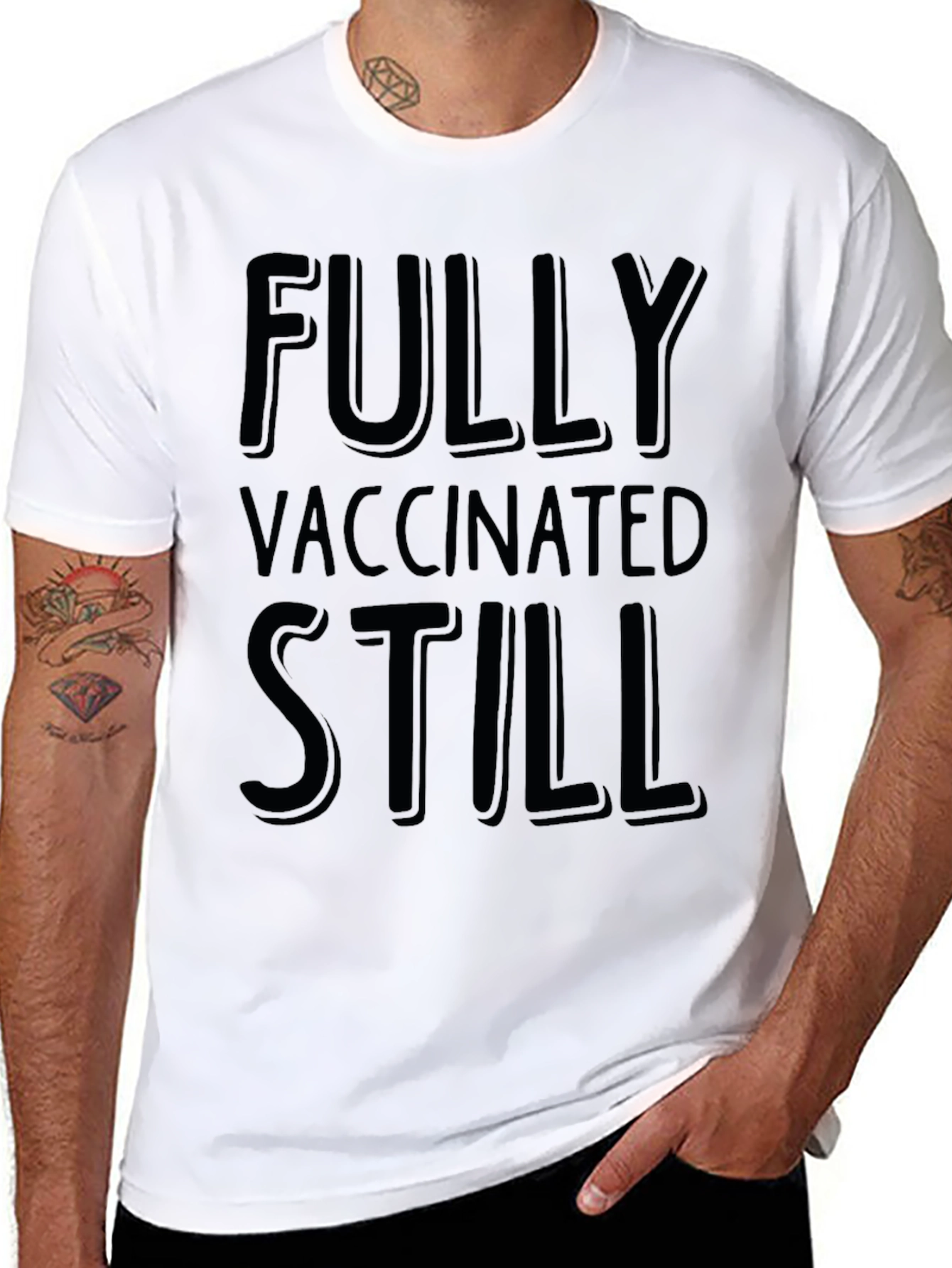 Fully Vaccinated Still T-Shirt - Mens