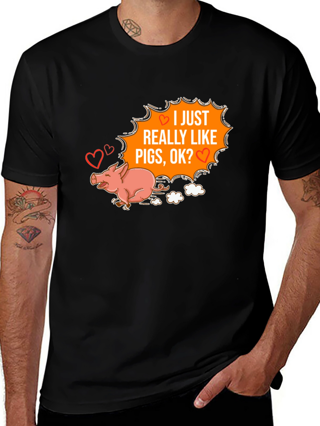 I Heart Pigs Graphic Tee