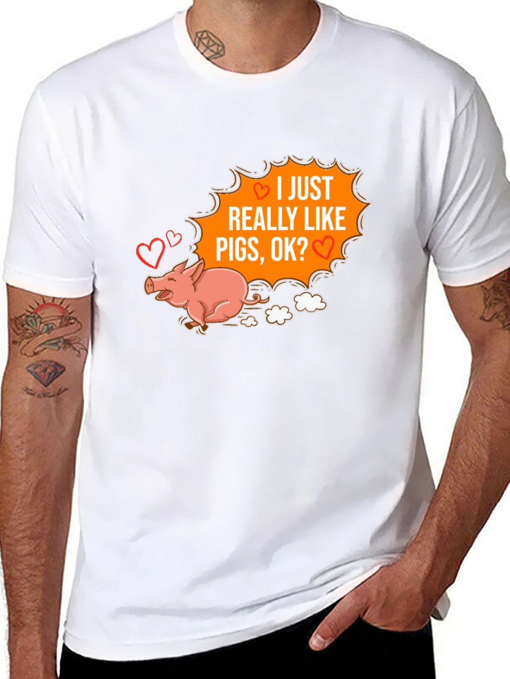 I Heart Pigs Graphic Tee
