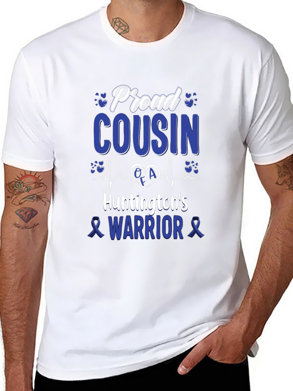Proud Cousin Huntingtons Warrior Awareness T-Shirt