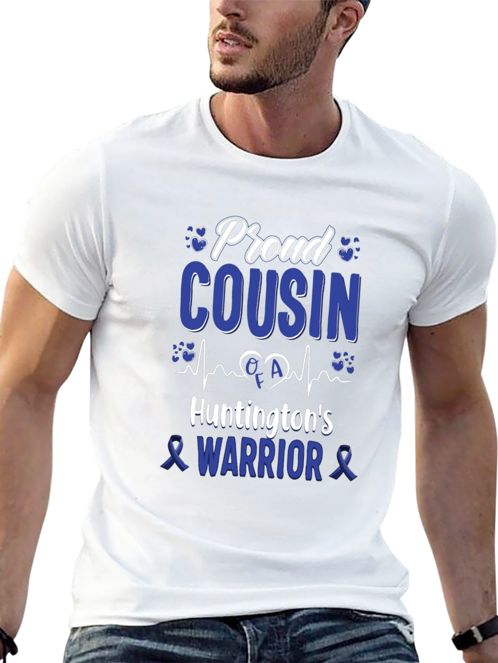 Proud Cousin Huntingtons Warrior Awareness T-Shirt