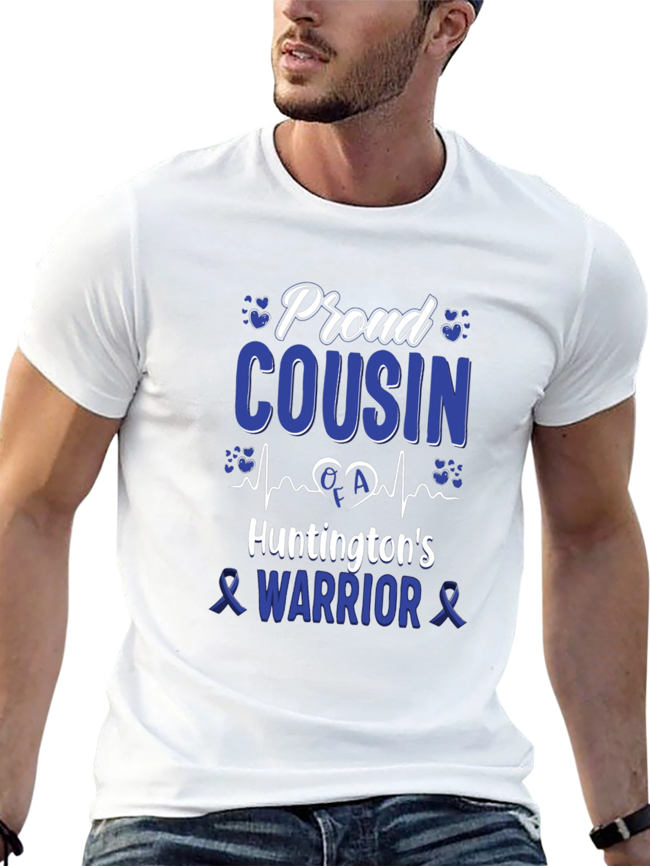 Proud Cousin Huntingtons Warrior Awareness T-Shirt