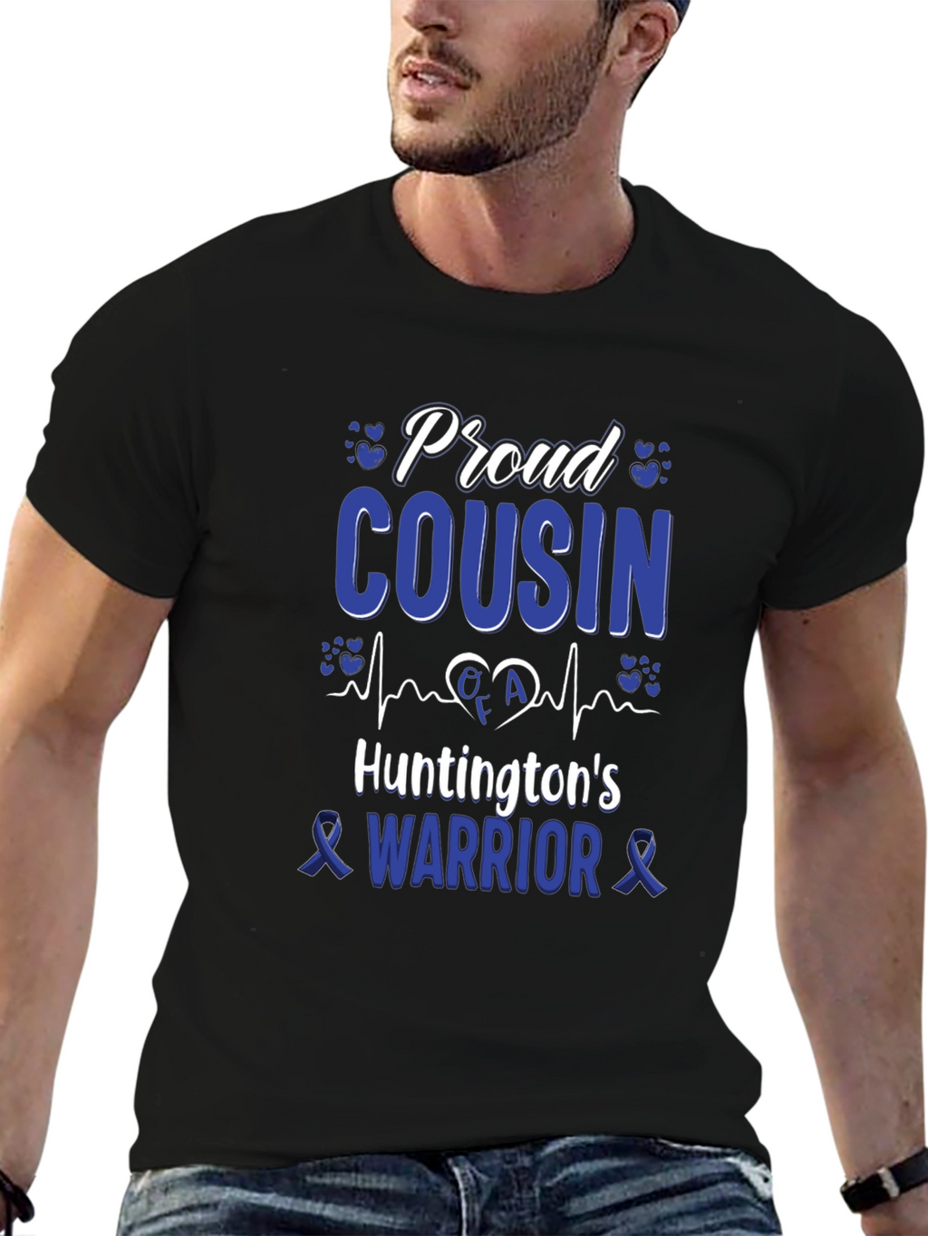 Proud Cousin Huntingtons Warrior Awareness T-Shirt