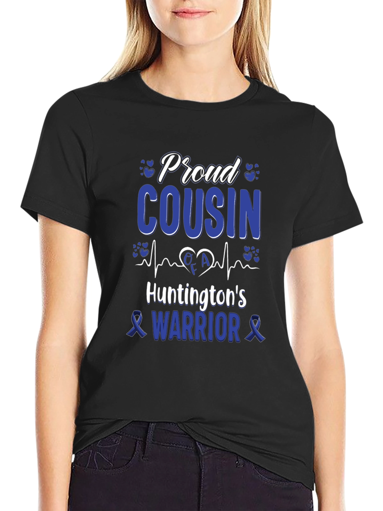 Proud Cousin Huntingtons Warrior Awareness T-Shirt