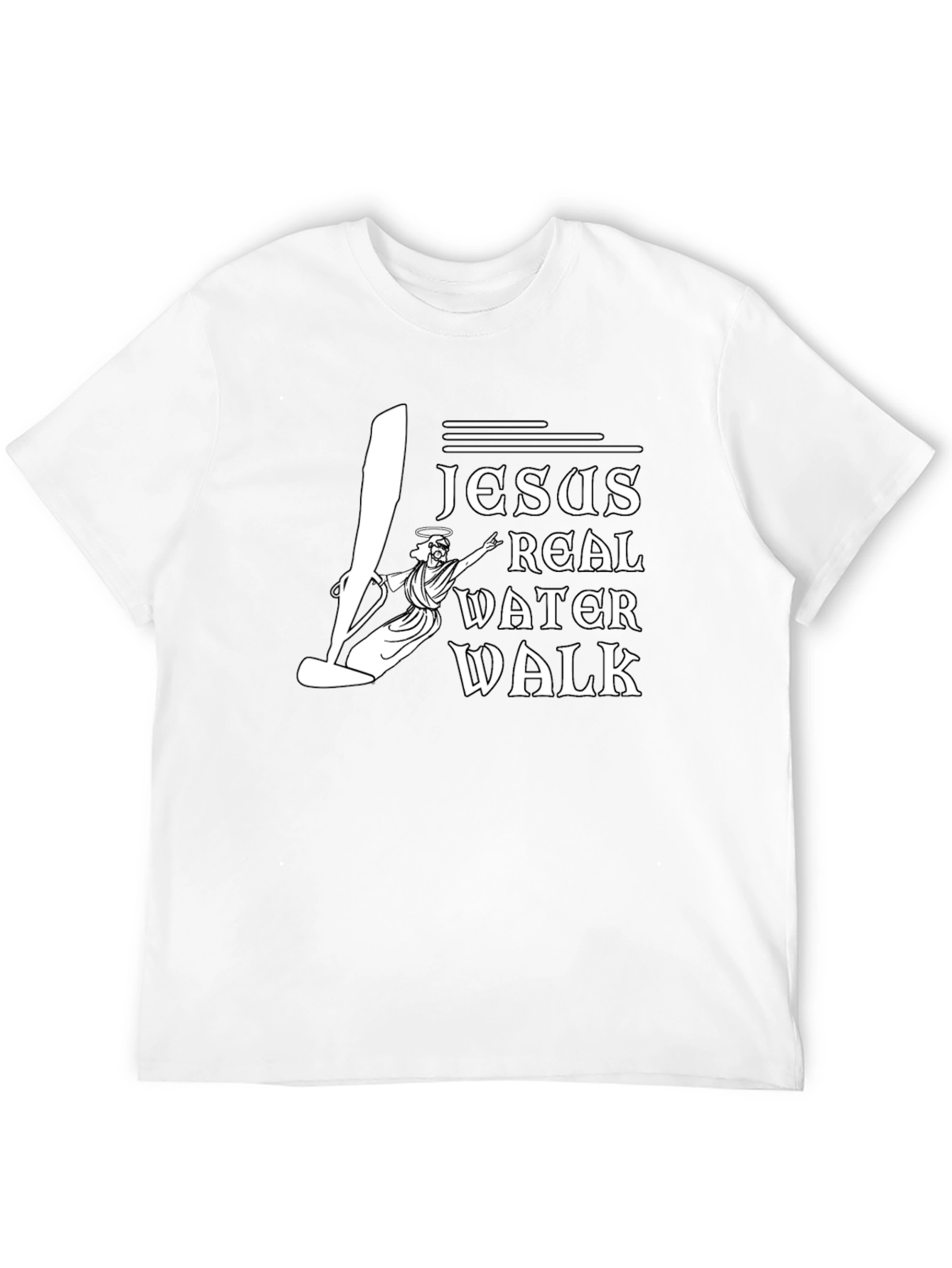 Jesus Real Water Walk Black T-Shirt