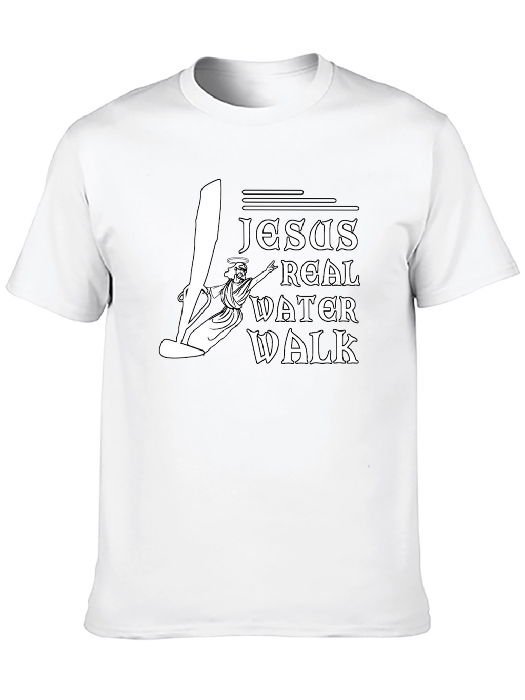 Jesus Real Water Walk Black T-Shirt