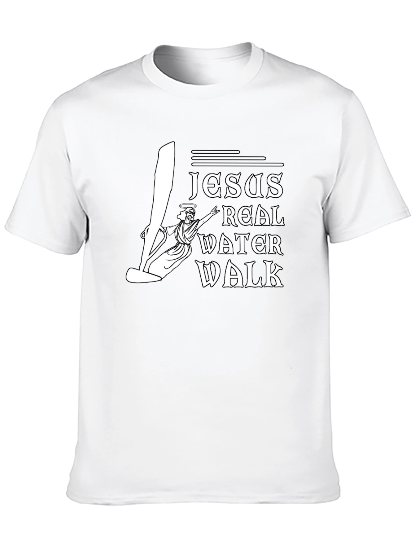 Jesus Real Water Walk Black T-Shirt