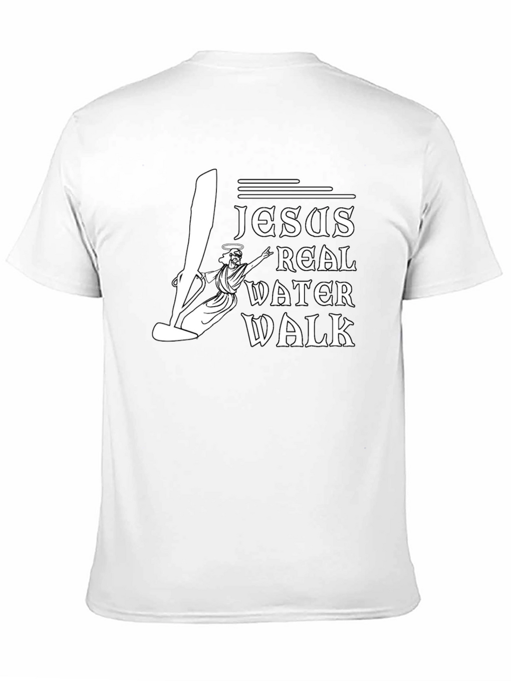Jesus Real Water Walk Black T-Shirt
