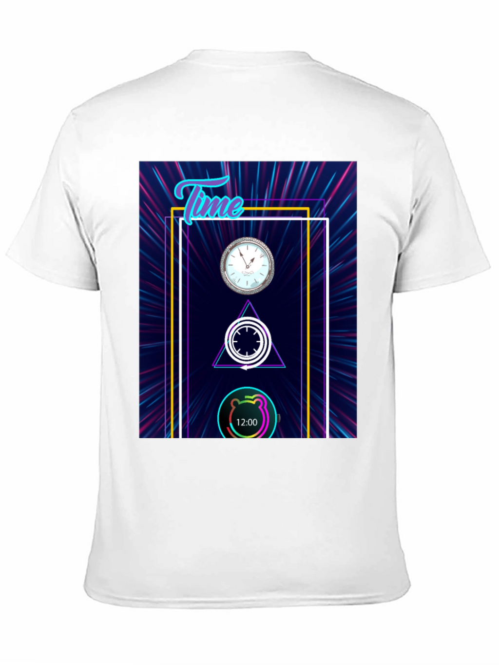 Time Flies Graphic Tee - Unique Neon Design