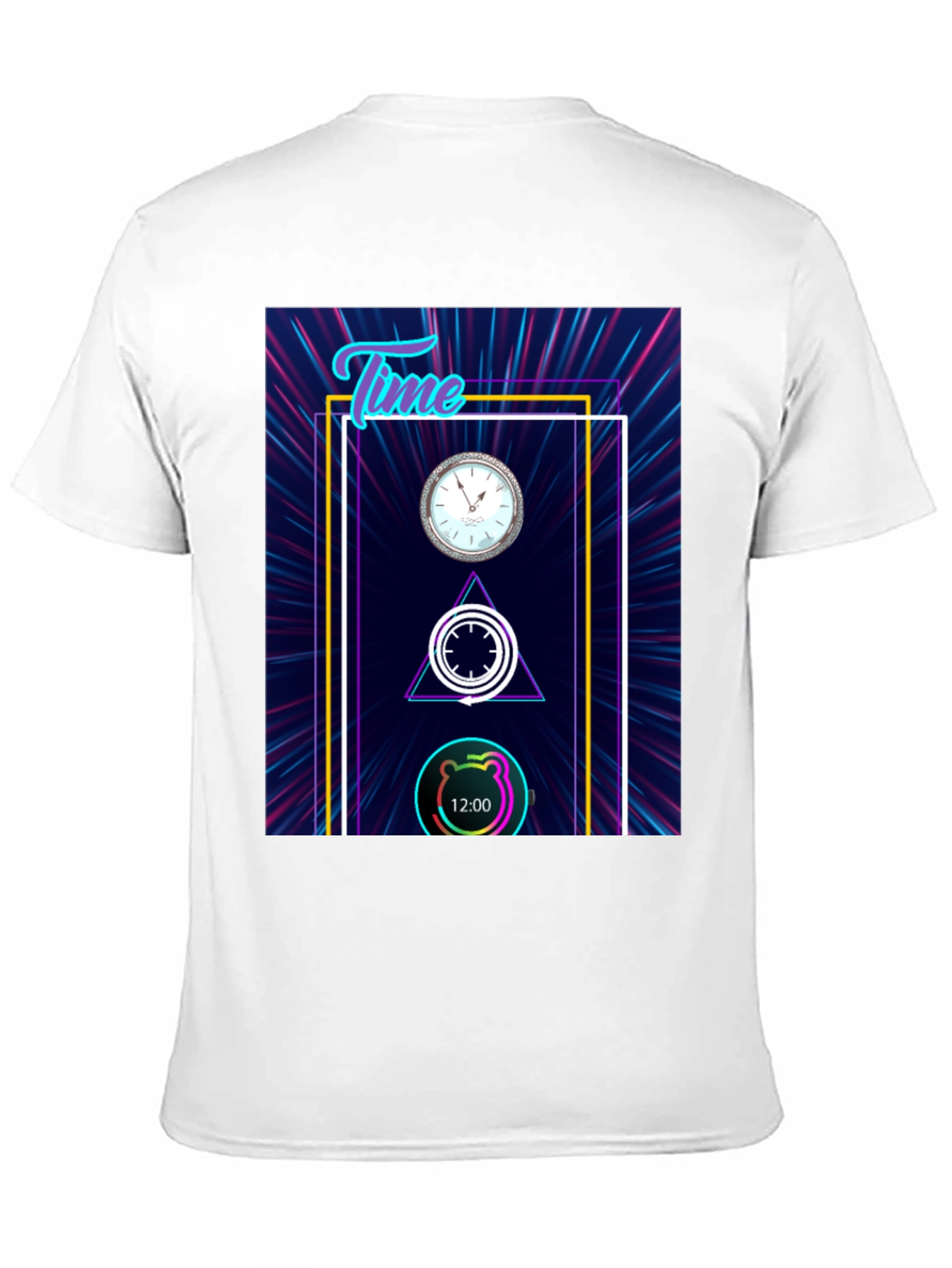 Time Flies Graphic Tee - Unique Neon Design