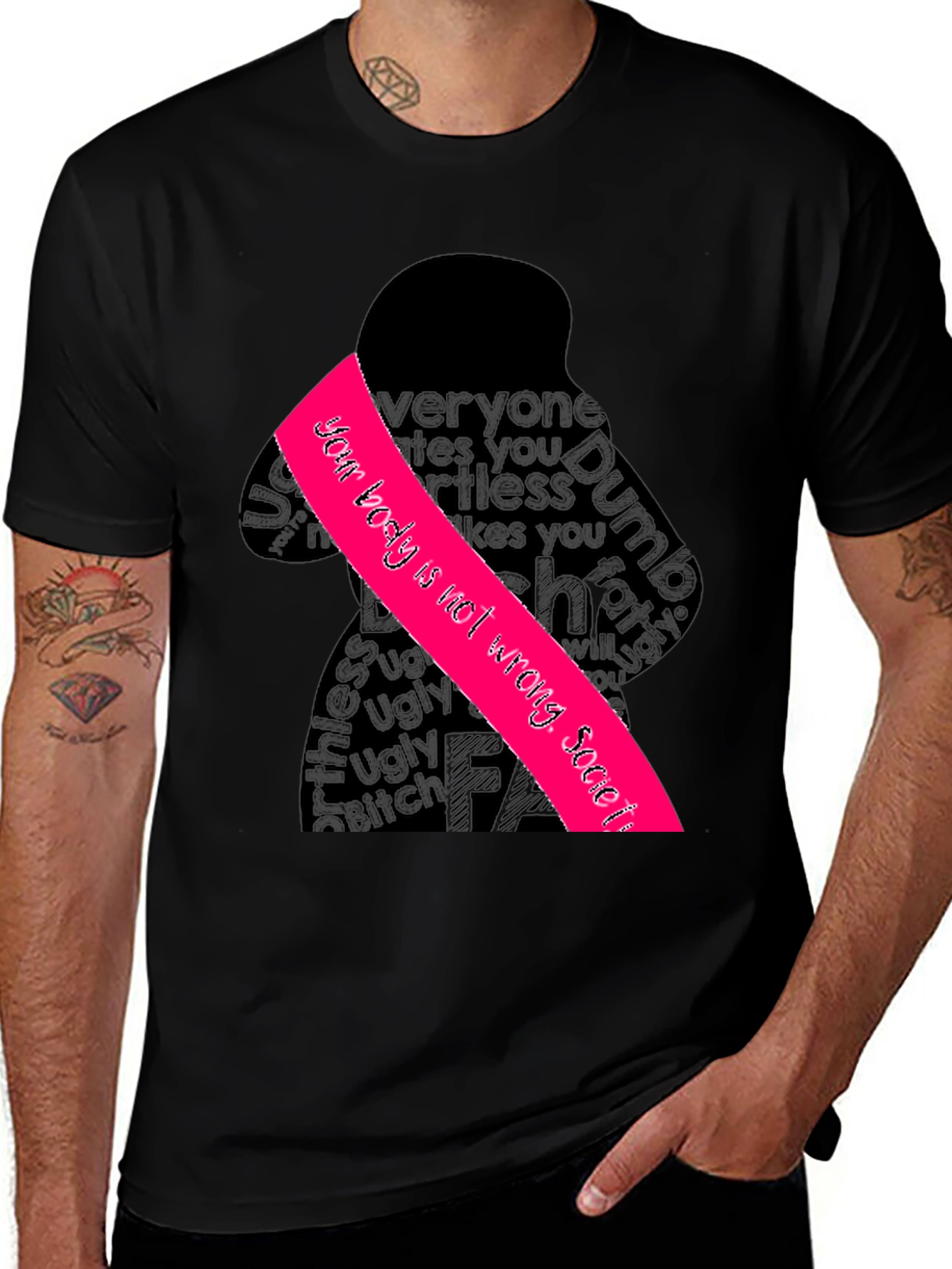Empowering Graphic Tee - Your Body is Not Wrong