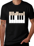 Music Speaks T-Shirt - Piano Key Design