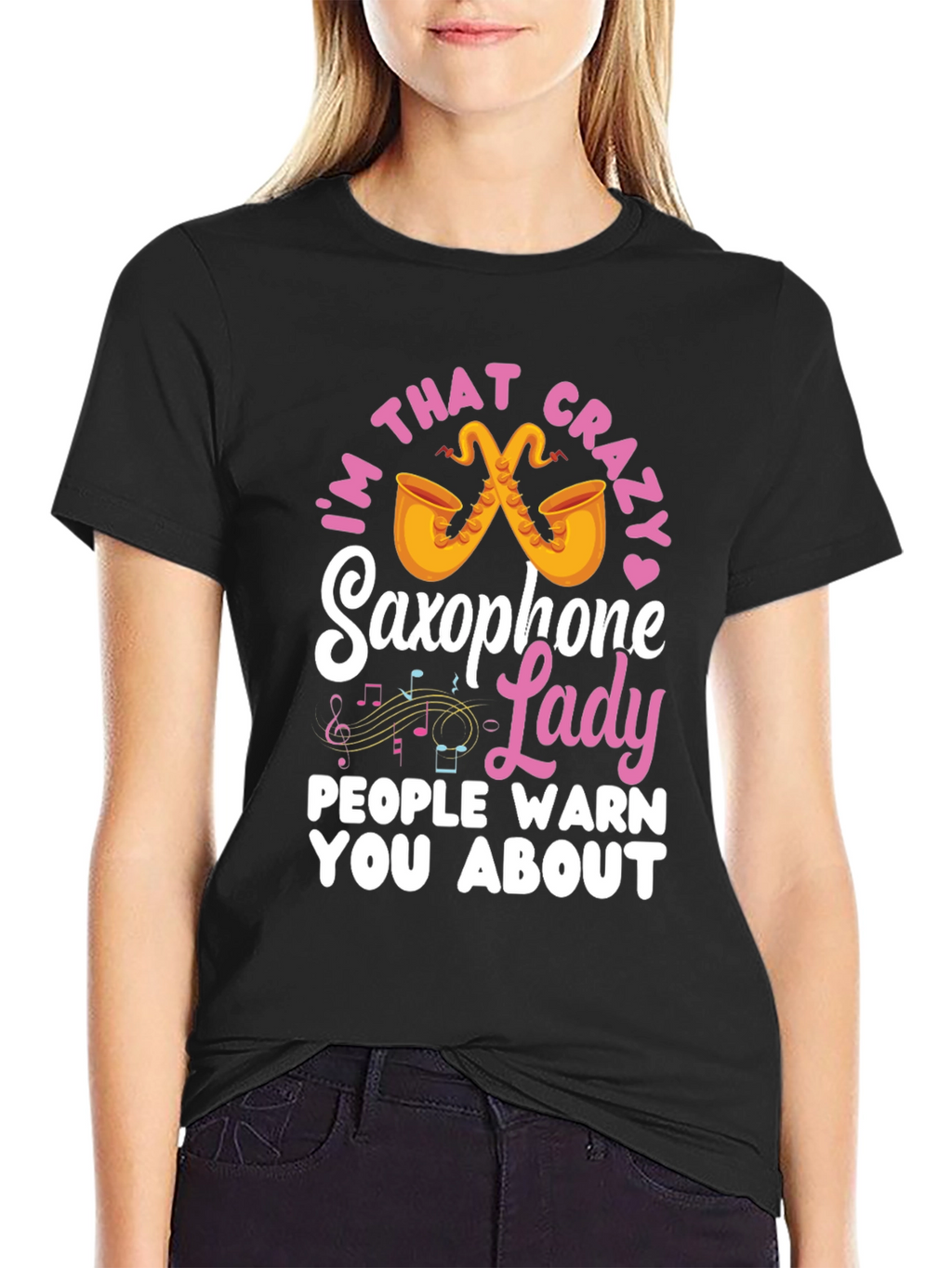 Crazy Saxophone Lady T-Shirt