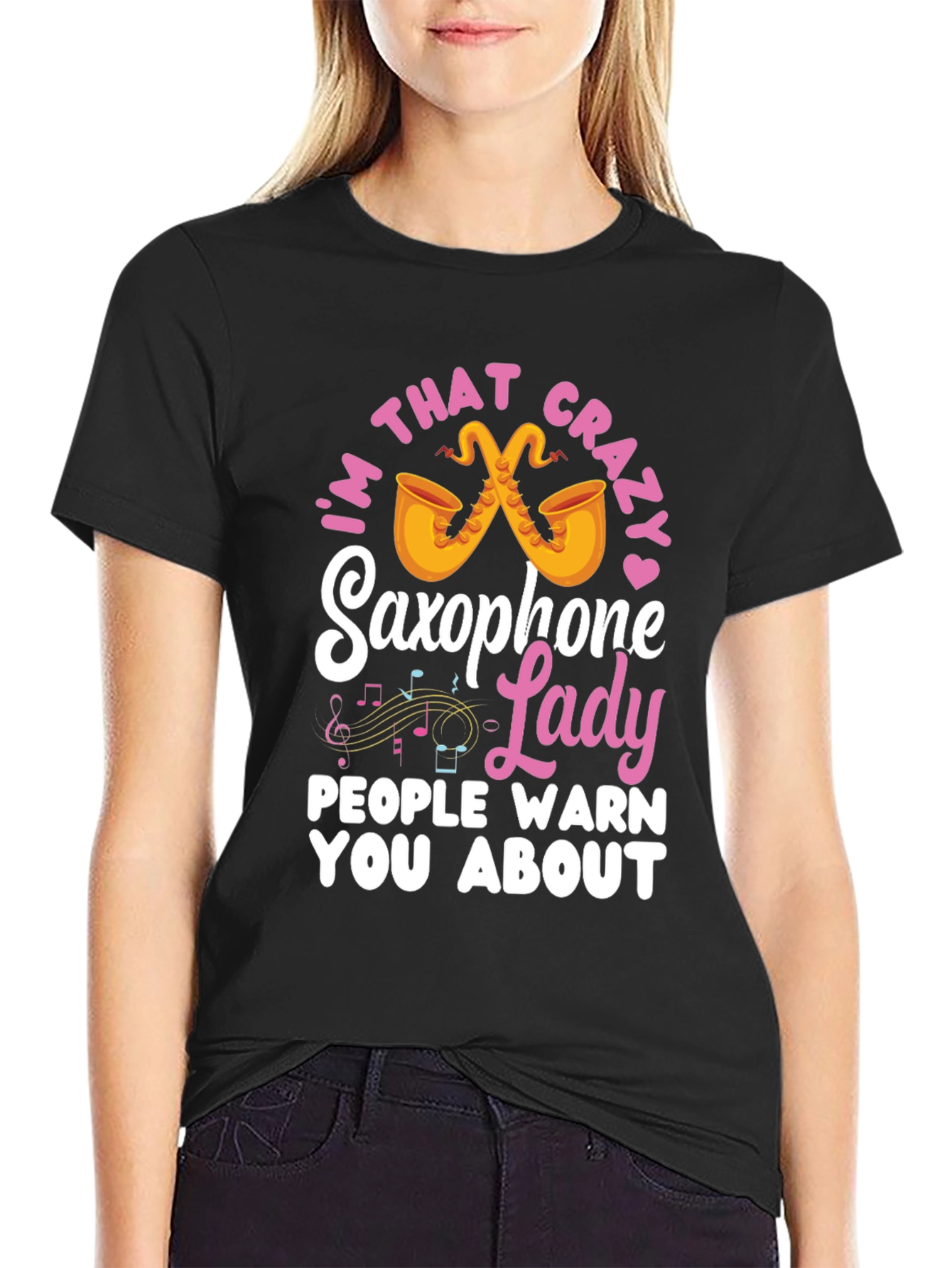 Crazy Saxophone Lady T-Shirt