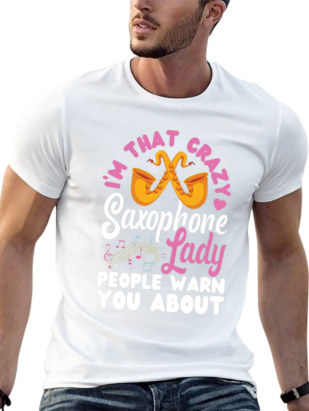 Crazy Saxophone Lady T-Shirt