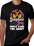 Crazy Saxophone Lady T-Shirt