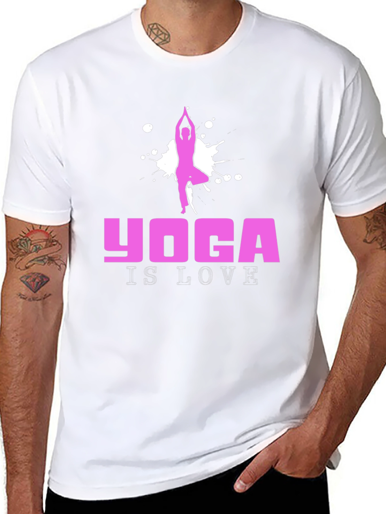 Yoga Is Love Graphic Tee - Black