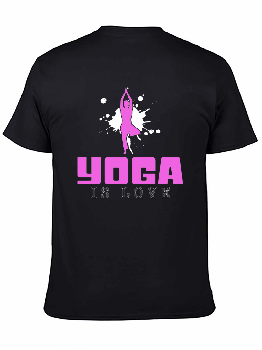 Yoga Is Love Graphic Tee - Black