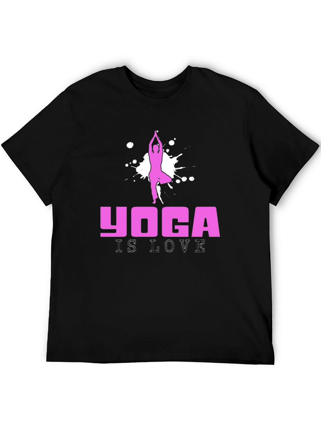 Yoga Is Love Graphic Tee - Black