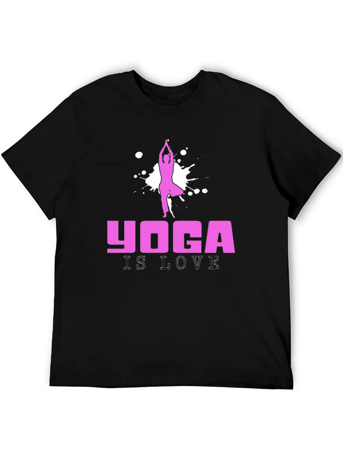 Yoga Is Love Graphic Tee - Black