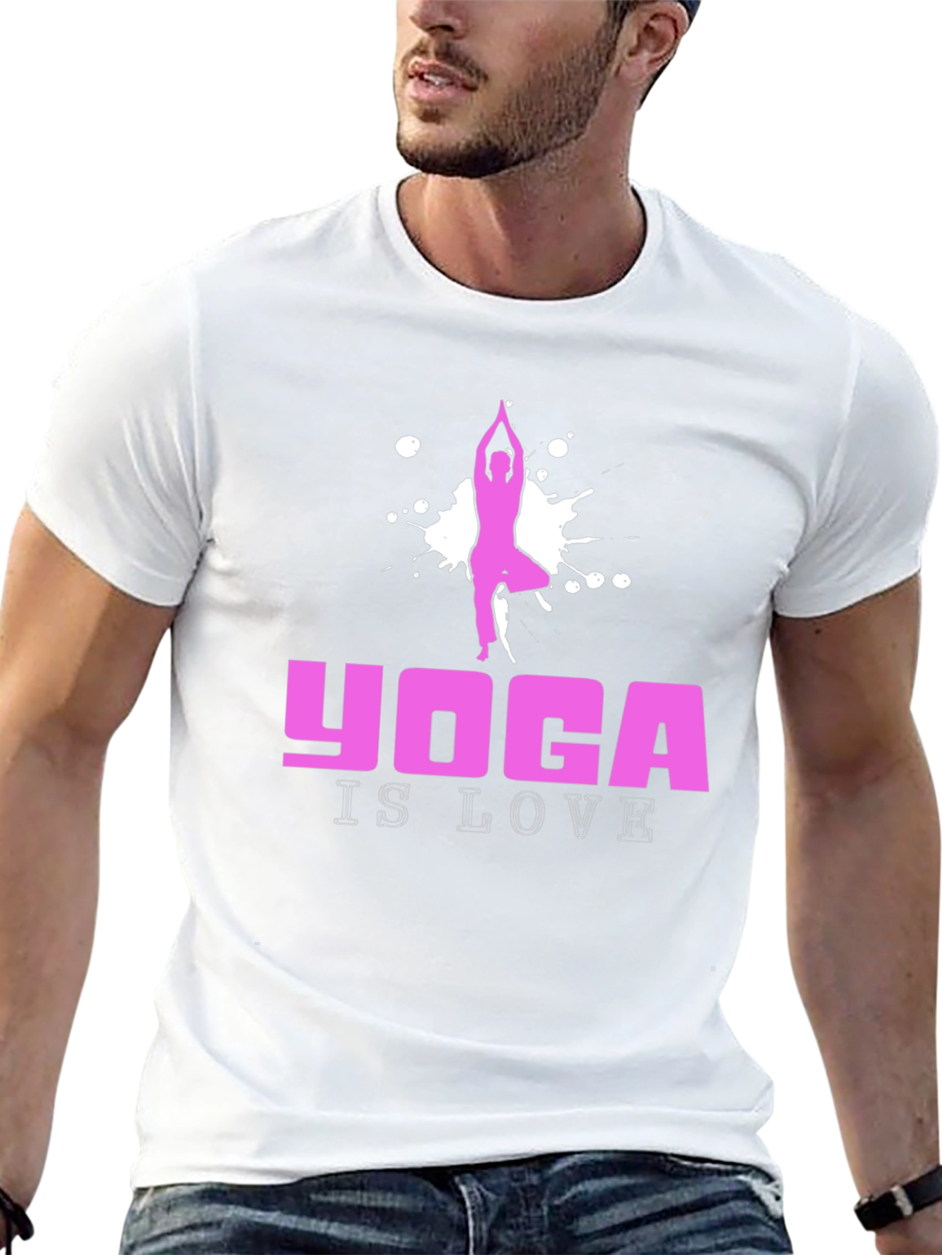 Yoga Is Love Graphic Tee - Black