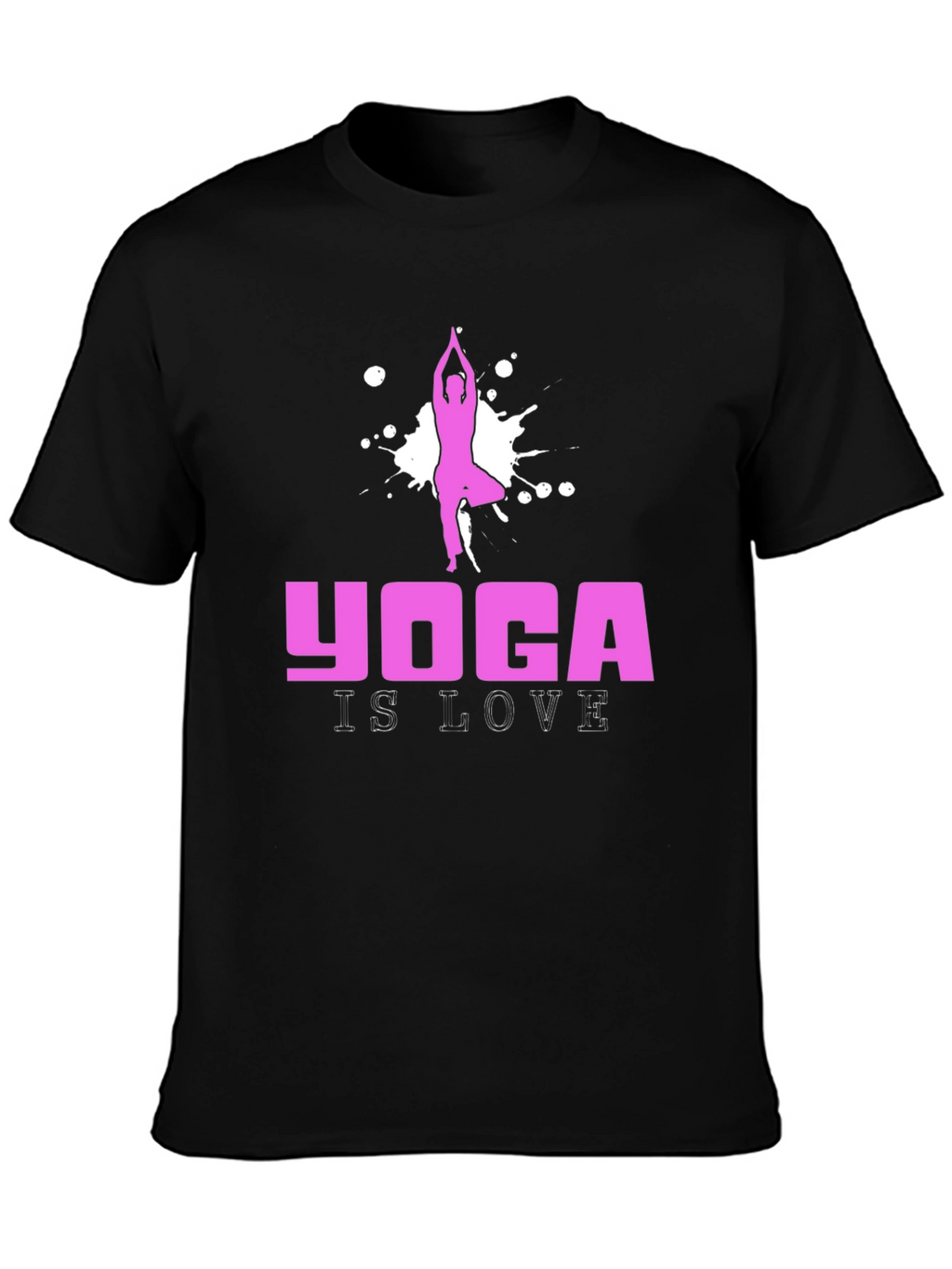 Yoga Is Love Graphic Tee - Black