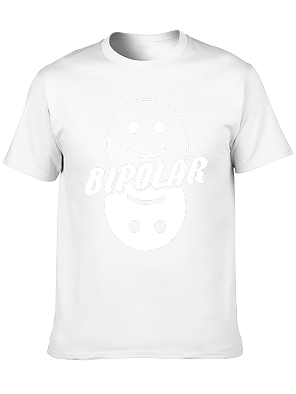 Bipolar Smiley Face Graphic Tee - Mens Funny T-Shirt