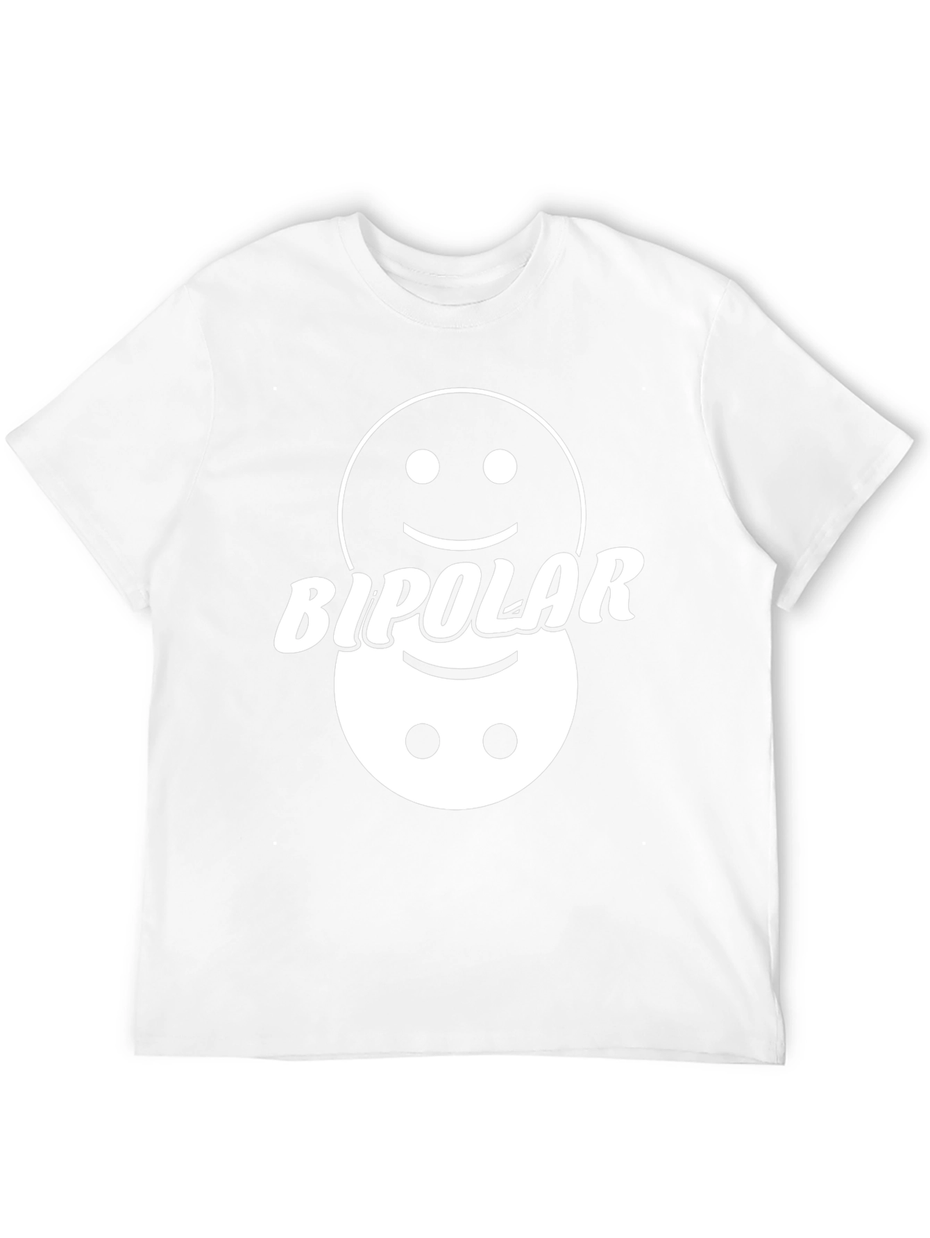 Bipolar Smiley Face Graphic Tee - Mens Funny T-Shirt